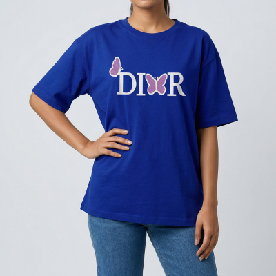 Drop shoulder T-shirt for Women (Blue)